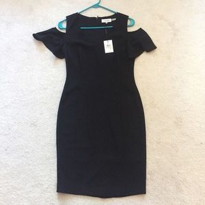 Calvin Klein cold shoulder sheath dress